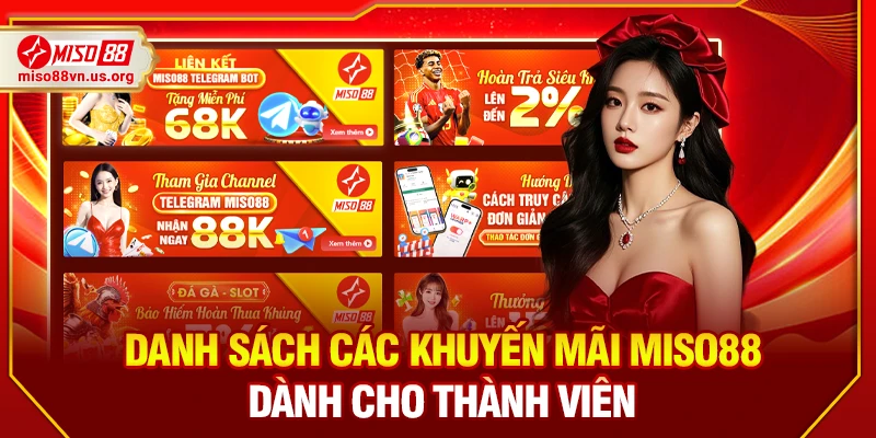 Danh sách các khuyến mãi Miso88 dành cho thành viên 